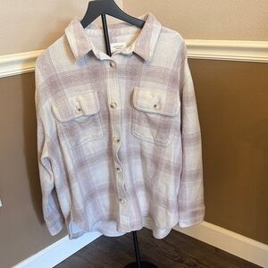 Hollister Soft Purple and Grey Shacket XL